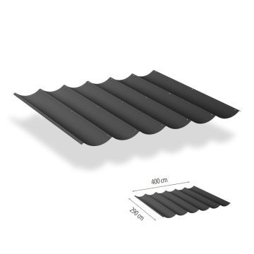 Faltsonnensegel inkl. Befestigungsset 2.90x4.00 - Carbon Black