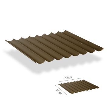 Faltsonnensegel inkl. Befestigungsset 3.70x3.70 - Japanese Brown