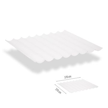Faltsonnensegel inkl. Befestigungsset 3.70X3.70 - Arctic White