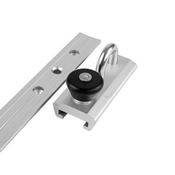Aluminiumschiene + Schiebesystem aus Edelstahl