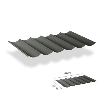 Faltsonnensegel inkl. Befestigungsset 2.00x4.00 - Deep Grey