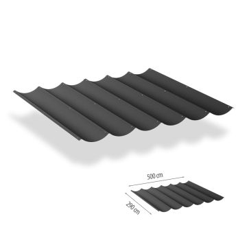 Faltsonnensegel inkl. Befestigungsset 2.90x5.00 - Carbon Black