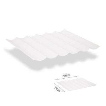 Faltsonnensegel inkl. Befestigungsset 2.90x5.00 - Arctic White