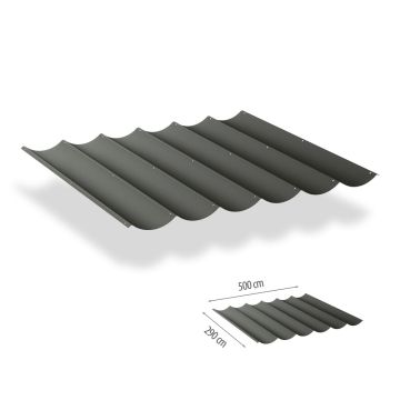 Faltsonnensegel inkl. Befestigungsset 2.90x5.00 - Deep Grey