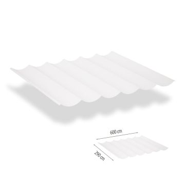 Faltsonnensegel inkl. Befestigungsset 2.90x6.00 - Arctic White