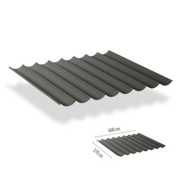 Faltsonnensegel inkl. Befestigungsset 3.70x5.00 - Deep Grey