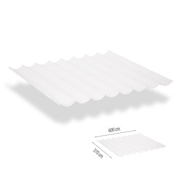 Faltsonnensegel inkl. Befestigungsset 3.70x6.00 - Arctic White