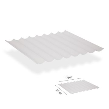 Faltsonnensegel inkl. Befestigungsset 3.70x3.70 - Lava White wasserdicht
