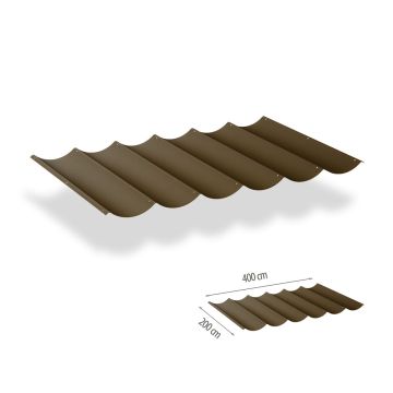 Faltsonnensegel inkl. Befestigungsset 2.00x4.00 - Japanese Brown