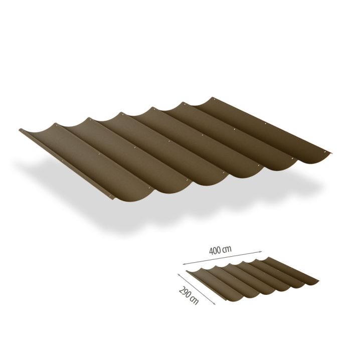 Faltsonnensegel inkl. Befestigungsset 2.90x4.00 - Japanese Brown main product photo