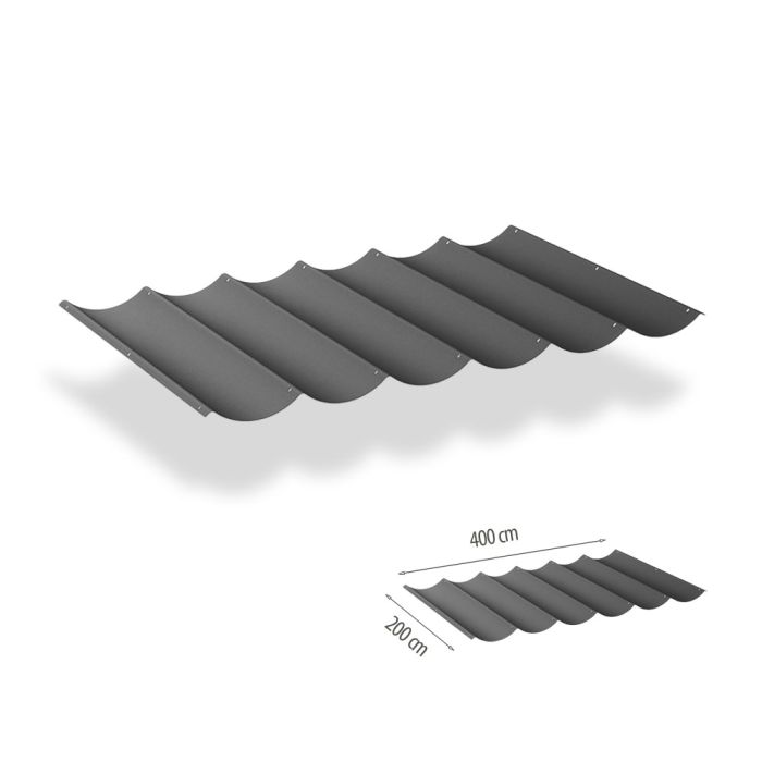 Faltsonnensegel inkl. Befestigungsset 2.00x4.00 - Cool Grey main product photo