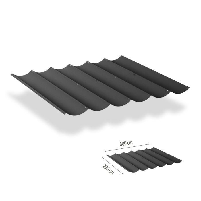 Faltsonnensegel inkl. Befestigungsset 2.90x6.00 - Carbon Black main product photo