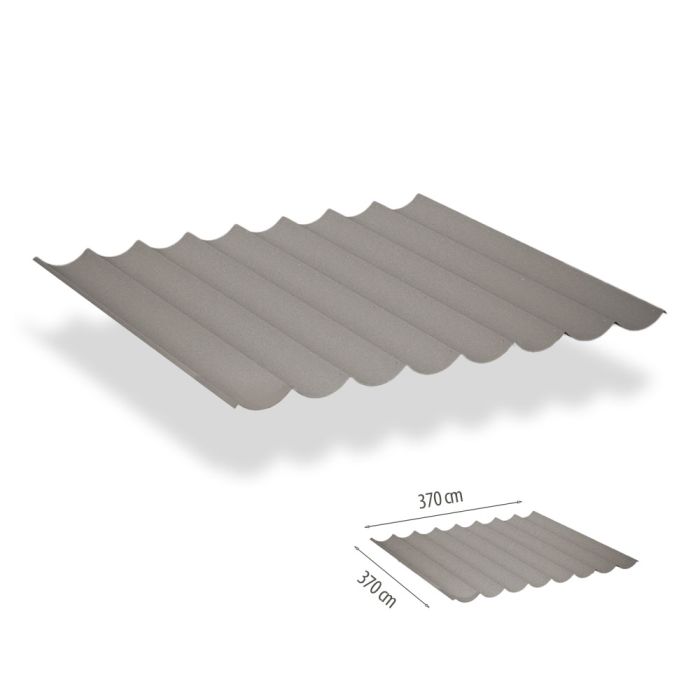 Faltsonnensegel inkl. Befestigungsset 3.70x3.70 - Elephant Grey wasserdicht main product photo