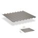 Faltsonnensegel inkl. Befestigungsset 3.70x3.70 - Elephant Grey wasserdicht