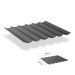 Faltsonnensegel inkl. Befestigungsset 2.90x3.00 - Cool Grey