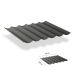 Faltsonnensegel inkl. Befestigungsset 2.90x5.00 - Deep Grey